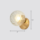 GobekUsa Postmodern 1-Headed Ball Wall Sconce Lamp in Gold - Stairway Wall Lighting