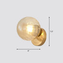 GobekUsa Postmodern 1-Headed Ball Wall Sconce Lamp in Gold - Stairway Wall Lighting