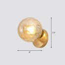 GobekUsa Postmodern 1-Headed Ball Wall Sconce Lamp in Gold - Stairway Wall Lighting