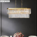 GobekUsa Oval Island Ceiling Light with Postmodern Design - 4 Clear Crystal Rod Suspension Heads