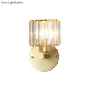 GobekUsa Gold Wall Lamp with Prismatic Crystal Shade - Postmodern Style