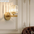 GobekUsa Gold Wall Lamp with Prismatic Crystal Shade - Postmodern Style