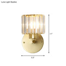 GobekUsa Gold Wall Lamp with Prismatic Crystal Shade - Postmodern Style