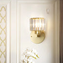 GobekUsa Gold Wall Lamp with Prismatic Crystal Shade - Postmodern Style