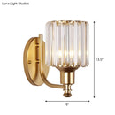 GobekUsa Gold Wall Lamp with Prismatic Crystal Shade - Postmodern Style