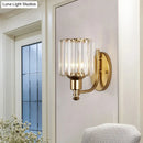 GobekUsa Gold Wall Lamp with Prismatic Crystal Shade - Postmodern Style