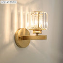 GobekUsa Gold Wall Lamp with Prismatic Crystal Shade - Postmodern Style