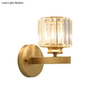 GobekUsa Gold Wall Lamp with Prismatic Crystal Shade - Postmodern Style