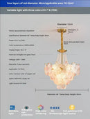 GobekUsa Glass Flower Princess Room LightLux Postmodern French Cream Wind Lamp