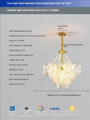 GobekUsa Glass Flower Princess Room LightLux Postmodern French Cream Wind Lamp