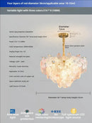 GobekUsa Glass Flower Princess Room LightLux Postmodern French Cream Wind Lamp