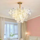 GobekUsa Glass Flower Princess Room LightLux Postmodern French Cream Wind Lamp