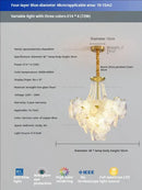GobekUsa Glass Flower Princess Room LightLux Postmodern French Cream Wind Lamp