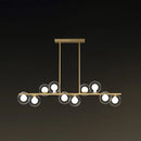 GobekUsa Postmodern LED Island Light with Clear and White Glass Shades