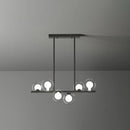 GobekUsa Postmodern LED Island Light with Clear and White Glass Shades