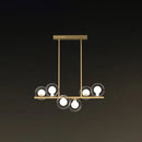 GobekUsa Postmodern LED Island Light with Clear and White Glass Shades