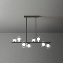 GobekUsa Postmodern LED Island Light with Clear and White Glass Shades