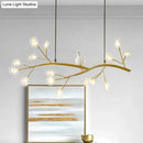 GobekUsa Postmodern Metal Island Light with Bird and 15-Head Hanging Lamp for Restaurants