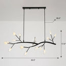 GobekUsa Postmodern Metal Island Light with Bird and 15-Head Hanging Lamp for Restaurants