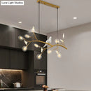GobekUsa Postmodern Metal Island Light with Bird and 15-Head Hanging Lamp for Restaurants