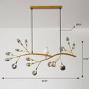 GobekUsa Postmodern Metal Island Light with Bird and 15-Head Hanging Lamp for Restaurants