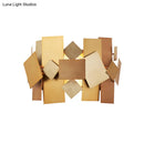 GobekUsa Postmodern Metal Stacked Panel Sconce Light Fixture - 1 Light Gold Finish Wall Lamp for Living Room