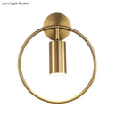 GobekUsa Postmodern Metallic Wall Mount Sconce Light with Halo Ring - 1 Head Bedside Solution