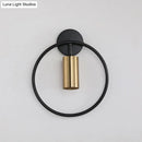 GobekUsa Postmodern Metallic Wall Mount Sconce Light with Halo Ring - 1 Head Bedside Solution
