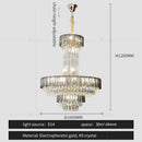 GobekUsa Crystal Chandelier: Postmodern Multi-layer Luxury for Villa, Hotel Lobby, and Living Room
