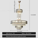 GobekUsa Crystal Chandelier: Postmodern Multi-layer Luxury for Villa, Hotel Lobby, and Living Room