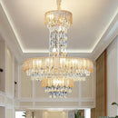 GobekUsa Crystal Chandelier: Postmodern Multi-layer Luxury for Villa, Hotel Lobby, and Living Room