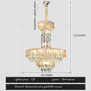 GobekUsa Crystal Chandelier: Postmodern Multi-layer Luxury for Living Room, Hotel Lobby, and Villa