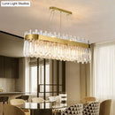 GobekUsa Postmodern Oval Island Lighting Fixture with Crystal Accents - 23 Head Ceiling Light
