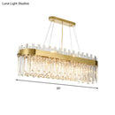 GobekUsa Postmodern Oval Island Lighting Fixture with Crystal Accents - 23 Head Ceiling Light