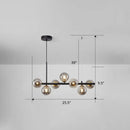 GobekUsa LED Island Pendant Light: Postmodern Glass Bubble Lamp for Dining Room
