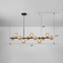 GobekUsa LED Island Pendant Light: Postmodern Glass Bubble Lamp for Dining Room
