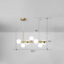 GobekUsa LED Island Pendant Light: Postmodern Glass Bubble Lamp for Dining Room