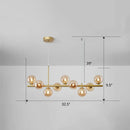 GobekUsa LED Island Pendant Light: Postmodern Glass Bubble Lamp for Dining Room
