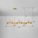 GobekUsa LED Island Pendant Light: Postmodern Glass Bubble Lamp for Dining Room