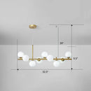 GobekUsa LED Island Pendant Light: Postmodern Glass Bubble Lamp for Dining Room