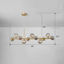 GobekUsa LED Island Pendant Light: Postmodern Glass Bubble Lamp for Dining Room