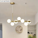 GobekUsa LED Island Pendant Light: Postmodern Glass Bubble Lamp for Dining Room