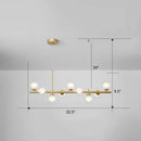GobekUsa LED Island Pendant Light: Postmodern Glass Bubble Lamp for Dining Room