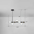 GobekUsa LED Island Pendant Light: Postmodern Glass Bubble Lamp for Dining Room
