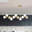 GobekUsa LED Island Pendant Light: Postmodern Glass Bubble Lamp for Dining Room