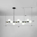 GobekUsa LED Island Pendant Light: Postmodern Glass Bubble Lamp for Dining Room
