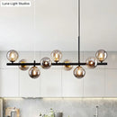 GobekUsa LED Island Pendant Light: Postmodern Glass Bubble Lamp for Dining Room