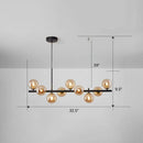 GobekUsa LED Island Pendant Light: Postmodern Glass Bubble Lamp for Dining Room