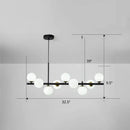 GobekUsa LED Island Pendant Light: Postmodern Glass Bubble Lamp for Dining Room