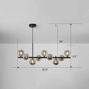 GobekUsa LED Island Pendant Light: Postmodern Glass Bubble Lamp for Dining Room